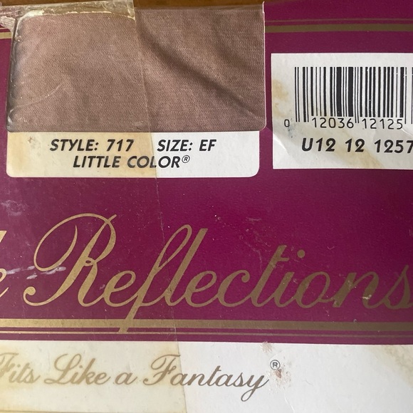 Vintage Lot 2 Hanes Silk Reflections Control Top Pantyhose Size EF Little Color - Picture 3 of 9